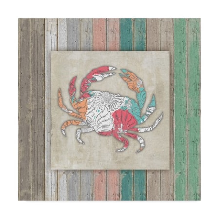 Lightboxjournal 'Wood Frame Crab' Canvas Art,14x14